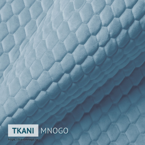 Фото фактуры велюра “AY1-60A” (ромб голубой)