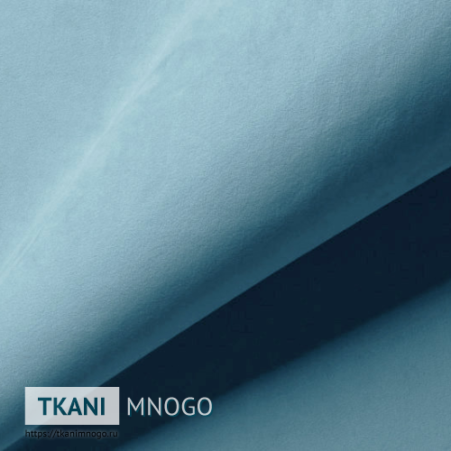 Фото обивки велюра “28” (однотонный голубой)