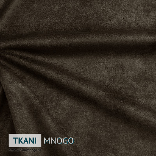 Фото ткани велюра “Yura-9” (однотонный коричневый)