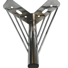 Опора угловая М019 Н150 хром - Опоры мебельные