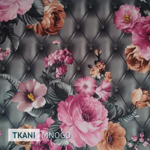 Фото текстиля JY910-2A артикул - розовый, серый мультиколор, цветы. Производитель Китай. Замша - фактура.